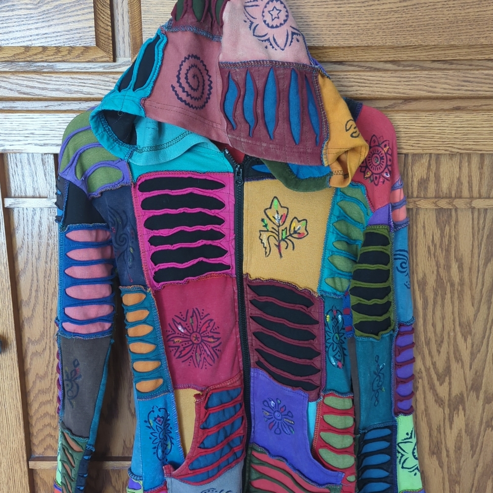 Women's All That Jazz Long Sleeve Full Zip Multi-Colored Jacket Sz. S